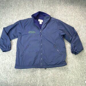 VTG L.L. Bean Jacket Womens L Blue 3 Season‎ Fleece Lined USA 1996 Leeds Plant